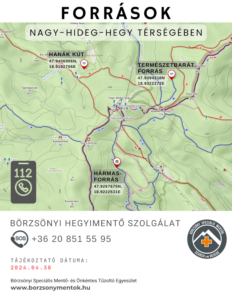 Water sources in the Nagy-Hideg-hegy area (2024.04.30.) - vizvetel vagott